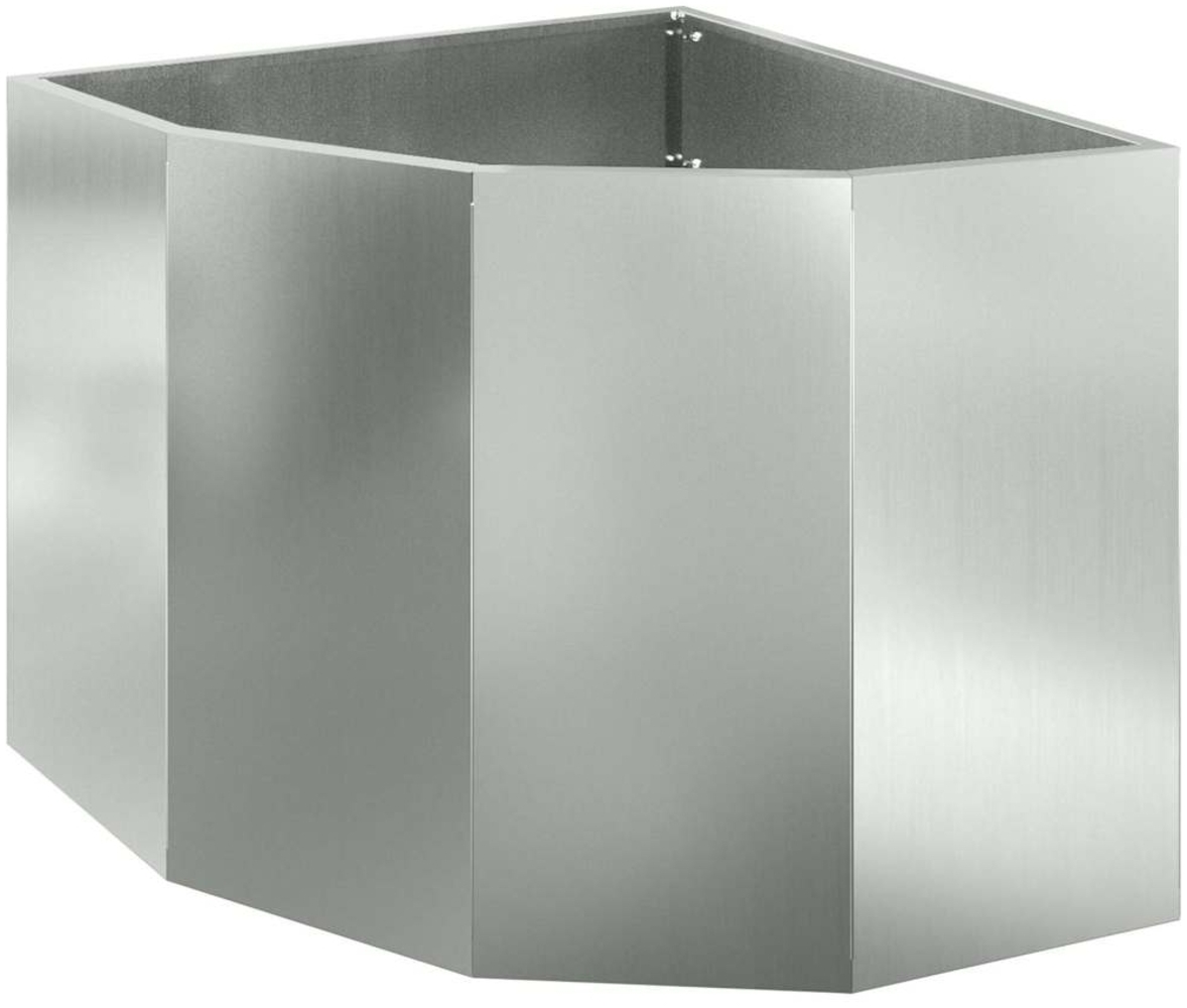 vidaXL Eckpflanzer Silber 60 x 60 x 50 cm Verzinkter Stahl 883666 Bild 1