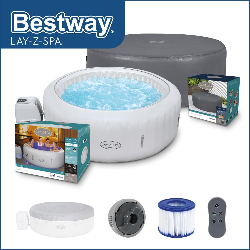 LAY-Z-SPA® Paris ECO Whirlpool-Bundle mit EnergySense™ Plus Thermo-Komplettabdeckung Bild 1