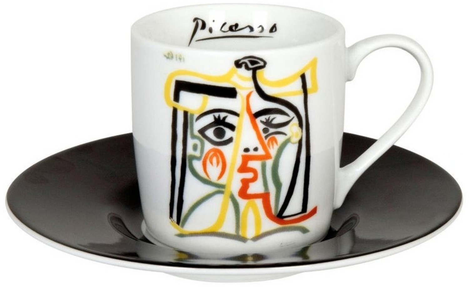 Könitz Espressotasse mit Untertasse Picasso - Jaqueline with hat, Kaffeetasse, Espressobecher, Porzellan, 85 ml, 11 5 053 2578 Bild 1