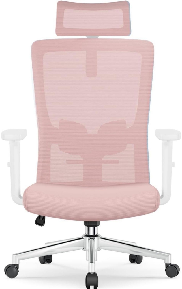 Ergonomischer Bürostuhl mit verstellbarer Lendenstütze und Kopfstütze Bild 1