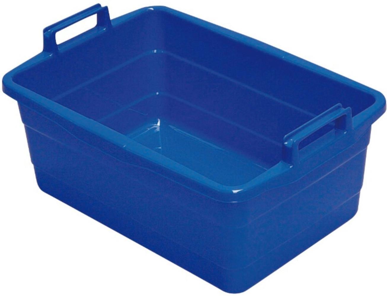 Wanne eckig 80 cm/85 l blau hochstehende Griffe Bild 1