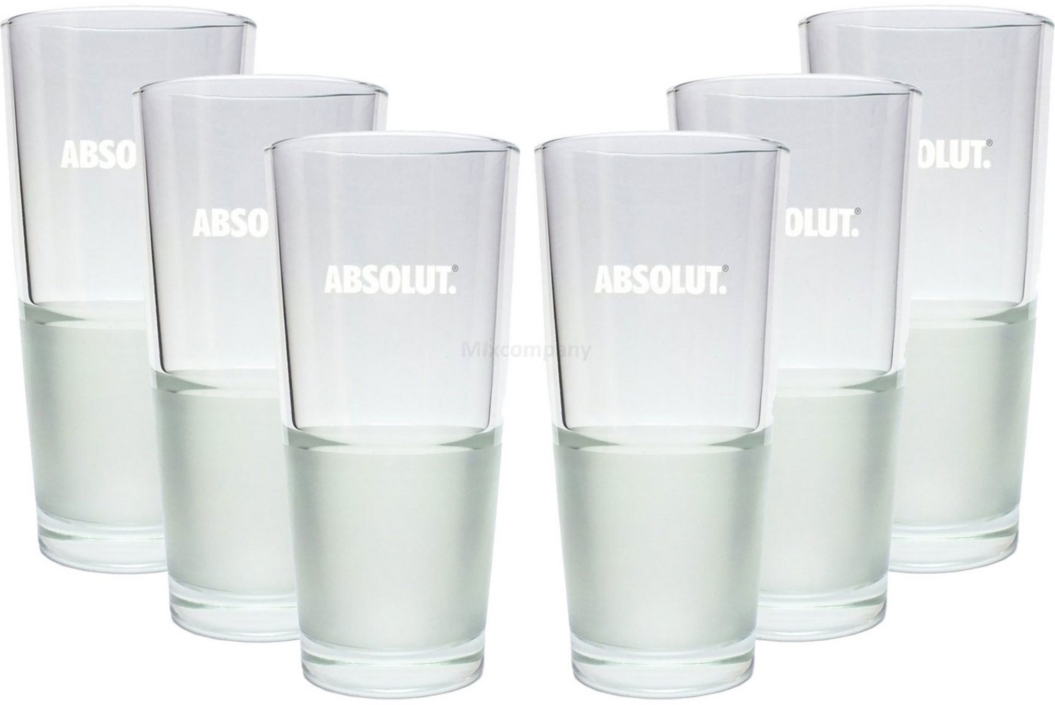 Absolut Gläser-Set Absolut Vodka Frozen Glas Gläser-Set - 6x Longdrink Gläser Bild 1