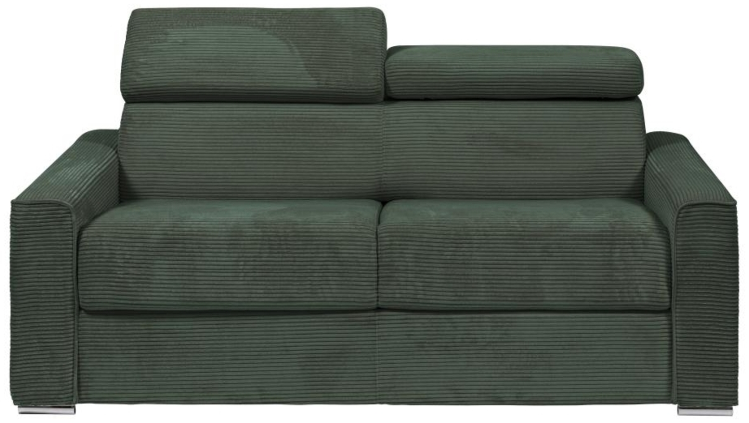 Vente-unique - Schlafsofa mit Matratze 4-Sitzer - Liegefläche 160 cm - Matratze 22 cm - Cord - Grün - VIZIR Bild 1