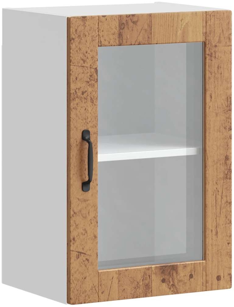 vidaXL Küchen-Hängeschrank mit Glastür Porto Altholz-Optik 854015 Bild 1