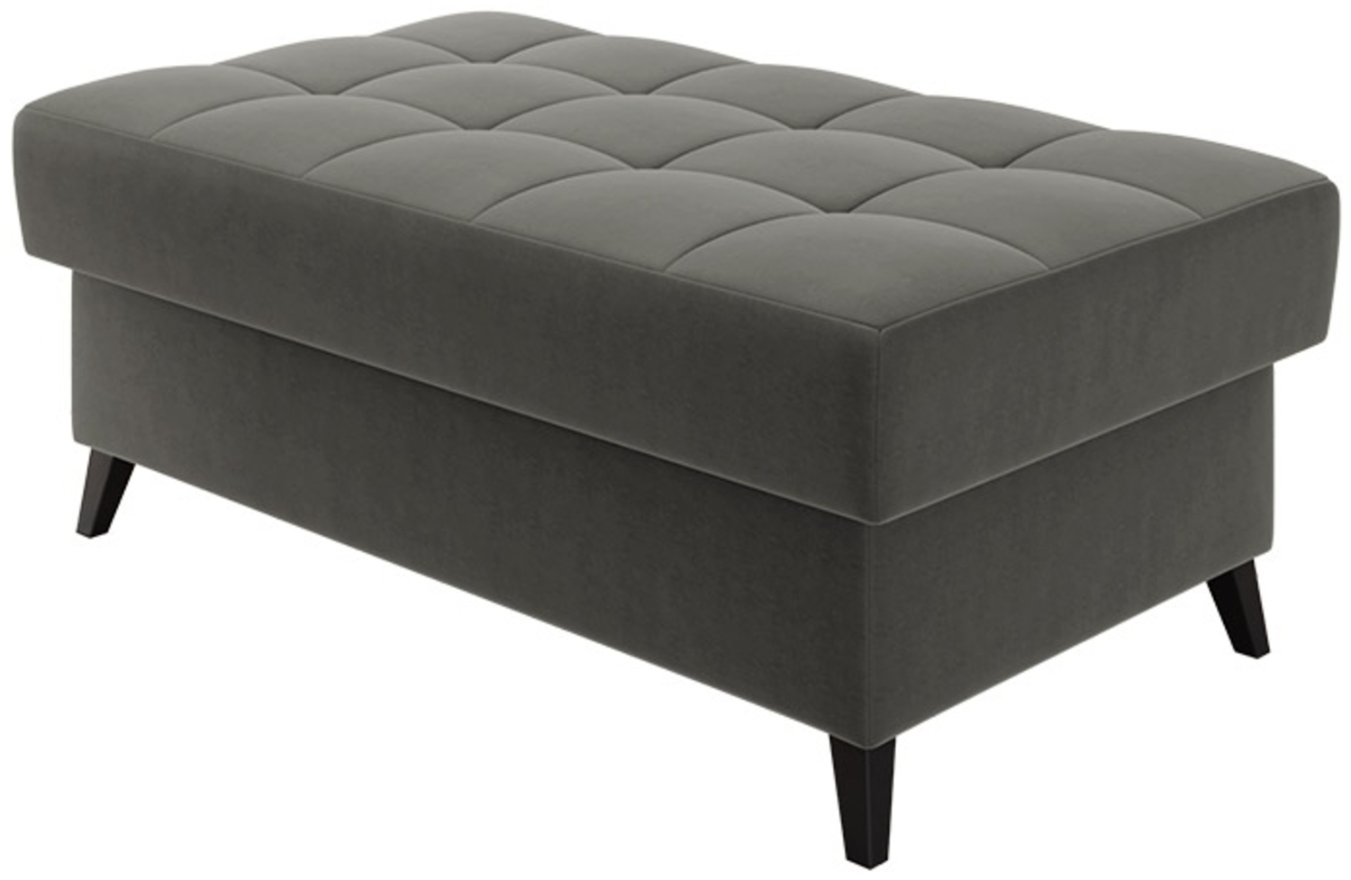 Polsterhocker 'Nord' Magic Velvet grau Bild 1