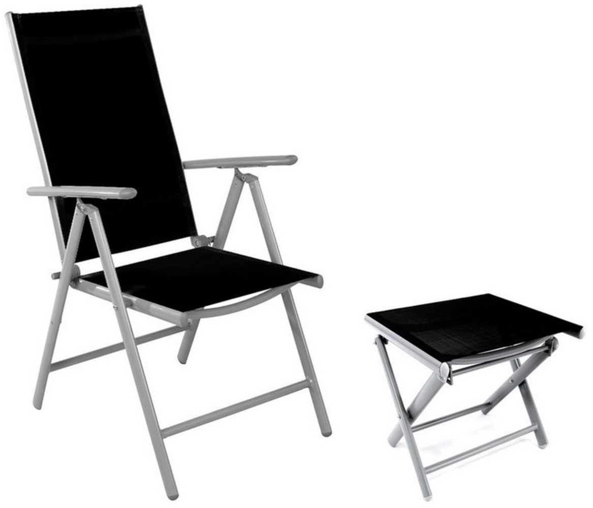 Hochlehner Klappstuhl + Klapphocker Fußhocker Aluminium Textilen Bild 1