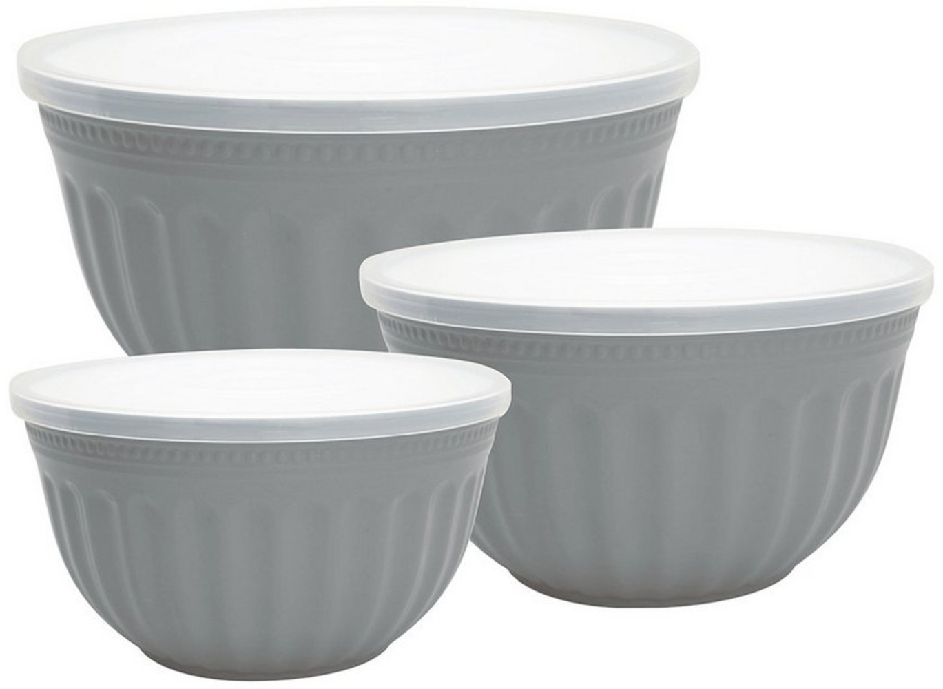 Greengate Schüssel Alice Schüssel mit Deckel grey Set3, (Schüsseln & Schalen) Bild 1