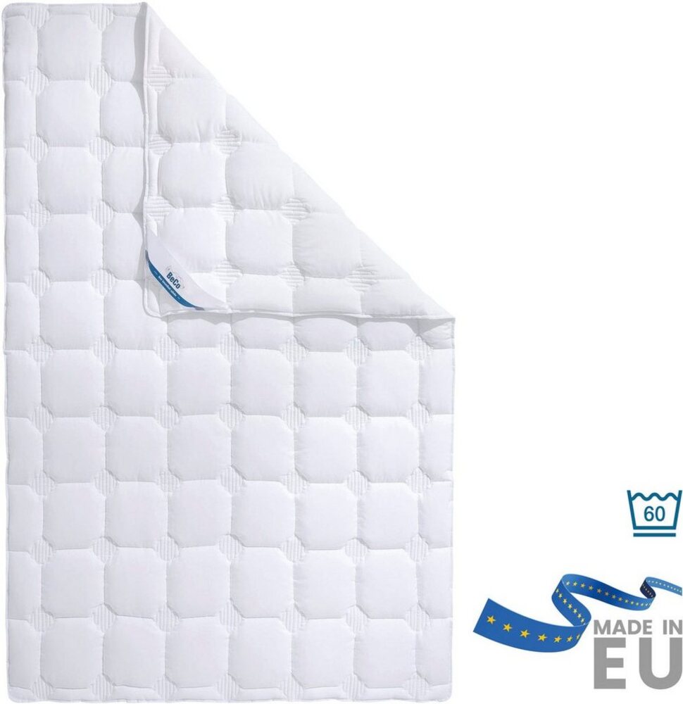 Beco Steppbett + Kopfkissen Medibett Cotton Soft, Allergiker geeignet (Hausstauballegiker), Füllung: 3D-Klimafaser (Polyester), 1x Bettdecke 135x200 cm & 1x Kopfkissen 80x80 cm Bild 1