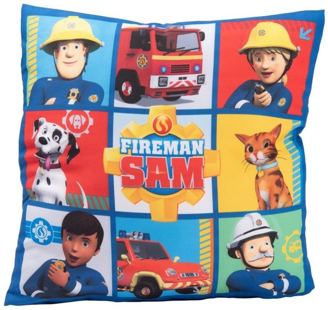 United Labels® Dekokissen Feuerwehrmann Sam - Feuerwehr Deko 30x30 cm Bild 1