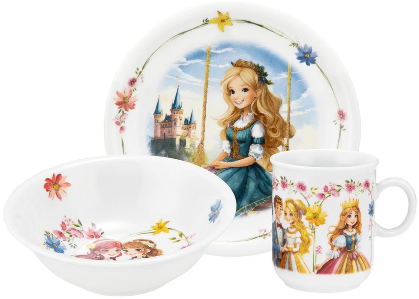 Kindergeschirr Prinzessin - Kinder-Set 3tlg. Prinzessin Bild 1