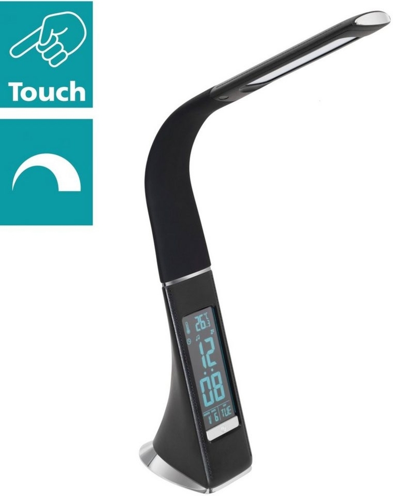Eglo 97914 LED Tischleuchte COGNOLI Kunststoff schwarz 4,4W 5000K L:7cm B:10cm H:51cm 3-Stufen dimmbar Bild 1