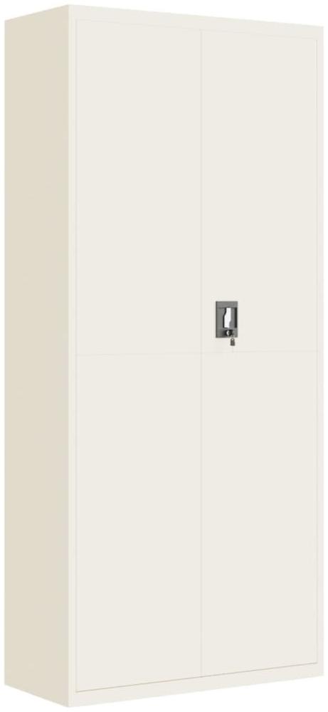 vidaXL Aktenschrank Weiß 90x40x200 cm Stahl 339760 Bild 1