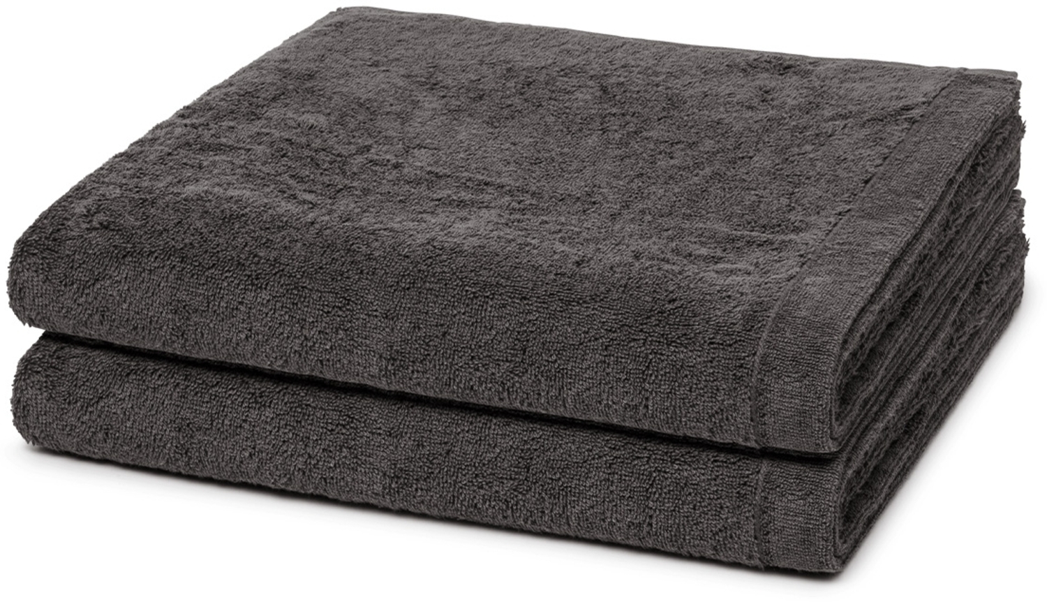 Cawö Lifestyle 2 tlg. Frottier-Set - 2 X Duschtuch (70 X 140cm) - 520 g/m2 - Anthrazit Bild 1