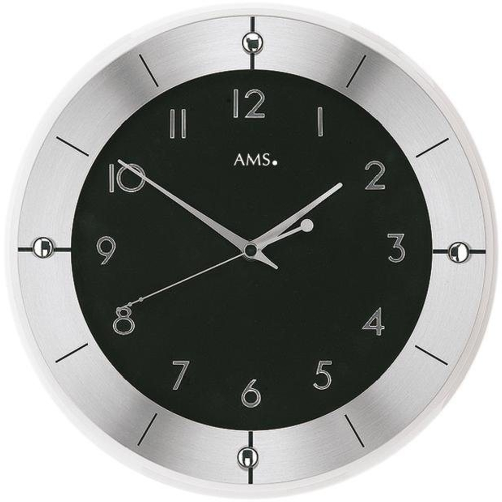 AMS Funkwanduhr F5849 (Quarzuhr,Mineralglas,Wohnzimmer,Esszimmer,Küche,Arbeitszimmer,Flur) Bild 1