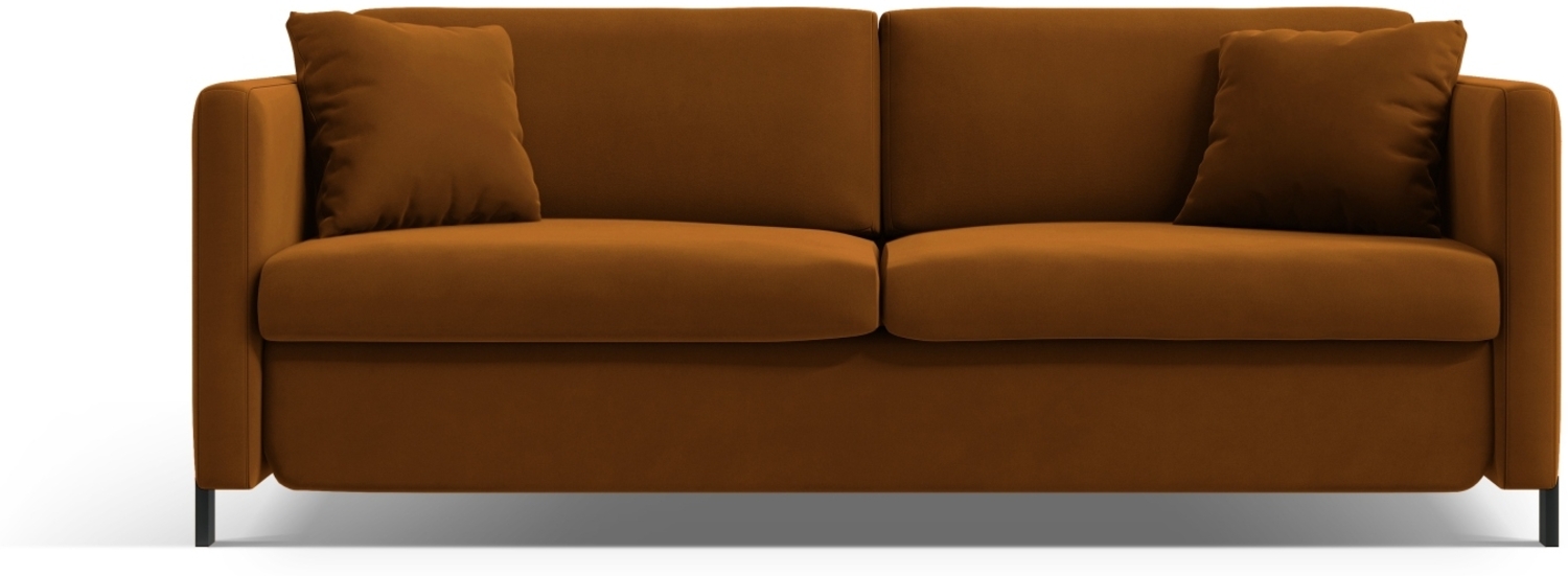 Micadoni Schlafsofa Gloria 3-Sitzer Samt Braun 205x160 Bild 1