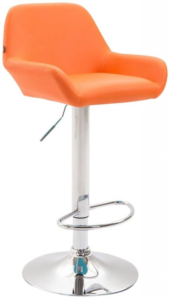 Barhocker Braga Kunstleder chrom orange Bild 1