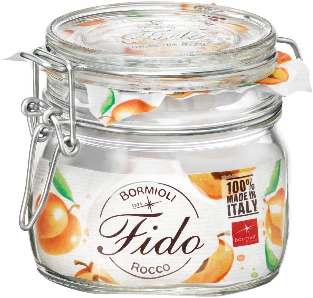 Bormioli Rocco Vorratsglas Fido, Glas, (Set, 6-tlg, 6 Stück, 0,5l Fassungsvermögen), luftdicht verschließbar, mit Bügelverschluß Bild 1