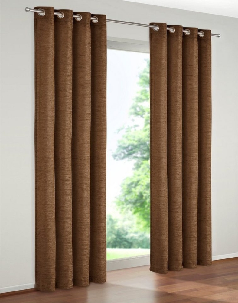 Wirth Vorhang Trondheim 328 g/m², Ösen (1 St), blickdicht, Chenille Bild 1