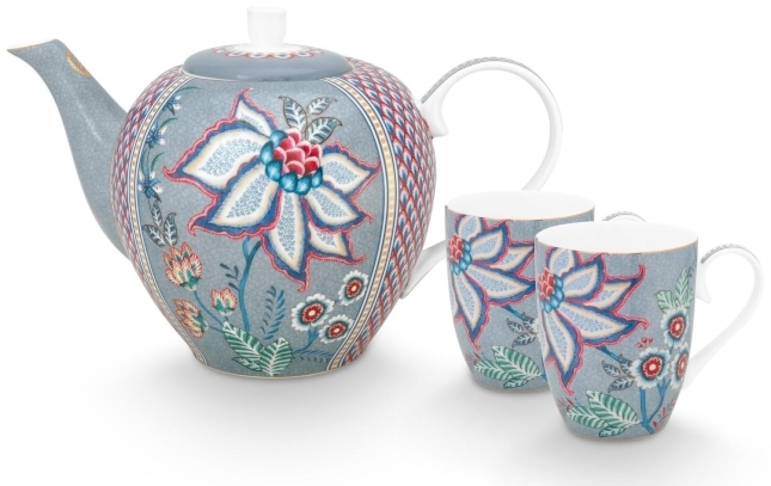 PIP STUDIO Flower Festival Teeset Light Blue Set3 Bild 1