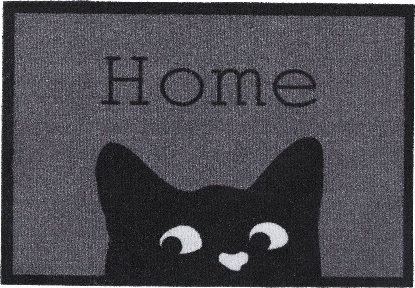 MD Entree Fußmatte Impression Teppichmatte Eingangsmatte, rechteckig, Höhe: 5 mm, bei 30° waschbar, anti-rutsch, 40 x 60 cm, Home Cat, grau Bild 1