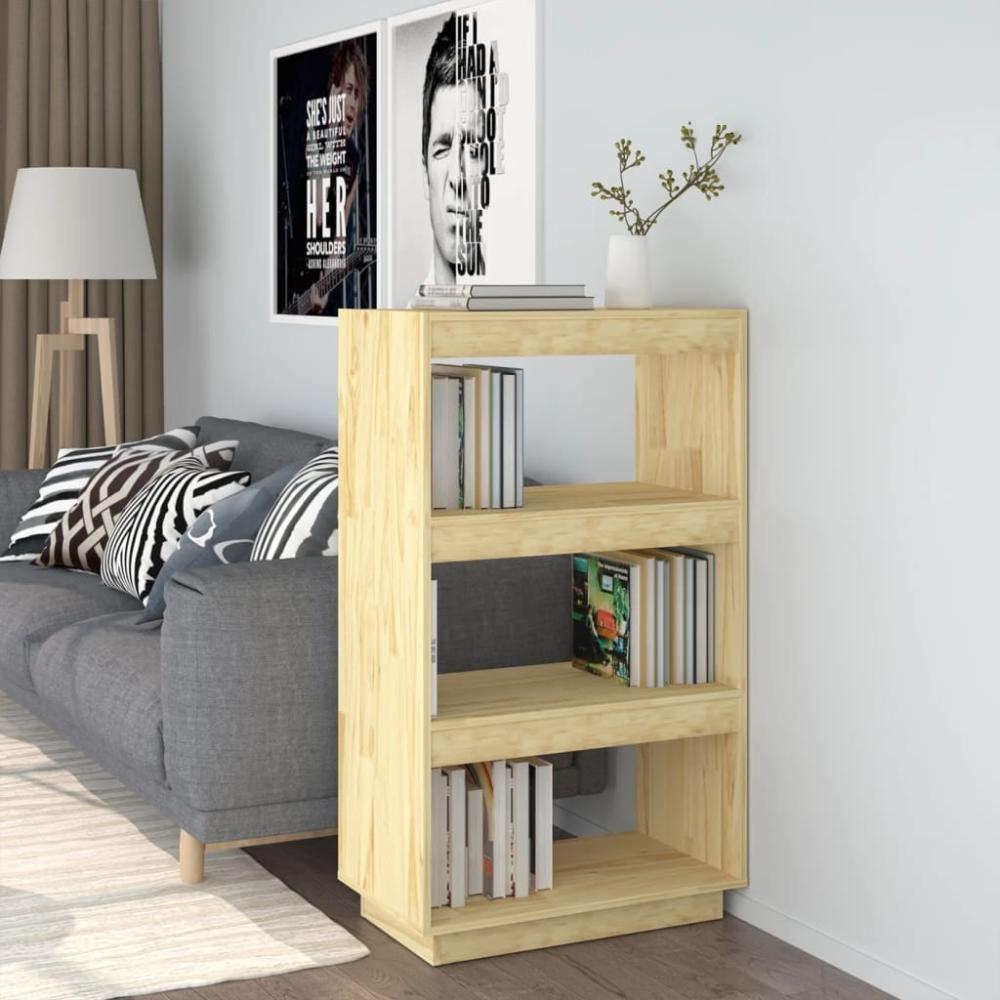 vidaXL Bücherregal/Raumteiler 60 x 35 x 103 cm Massivholz Kiefer 810864 Bild 1