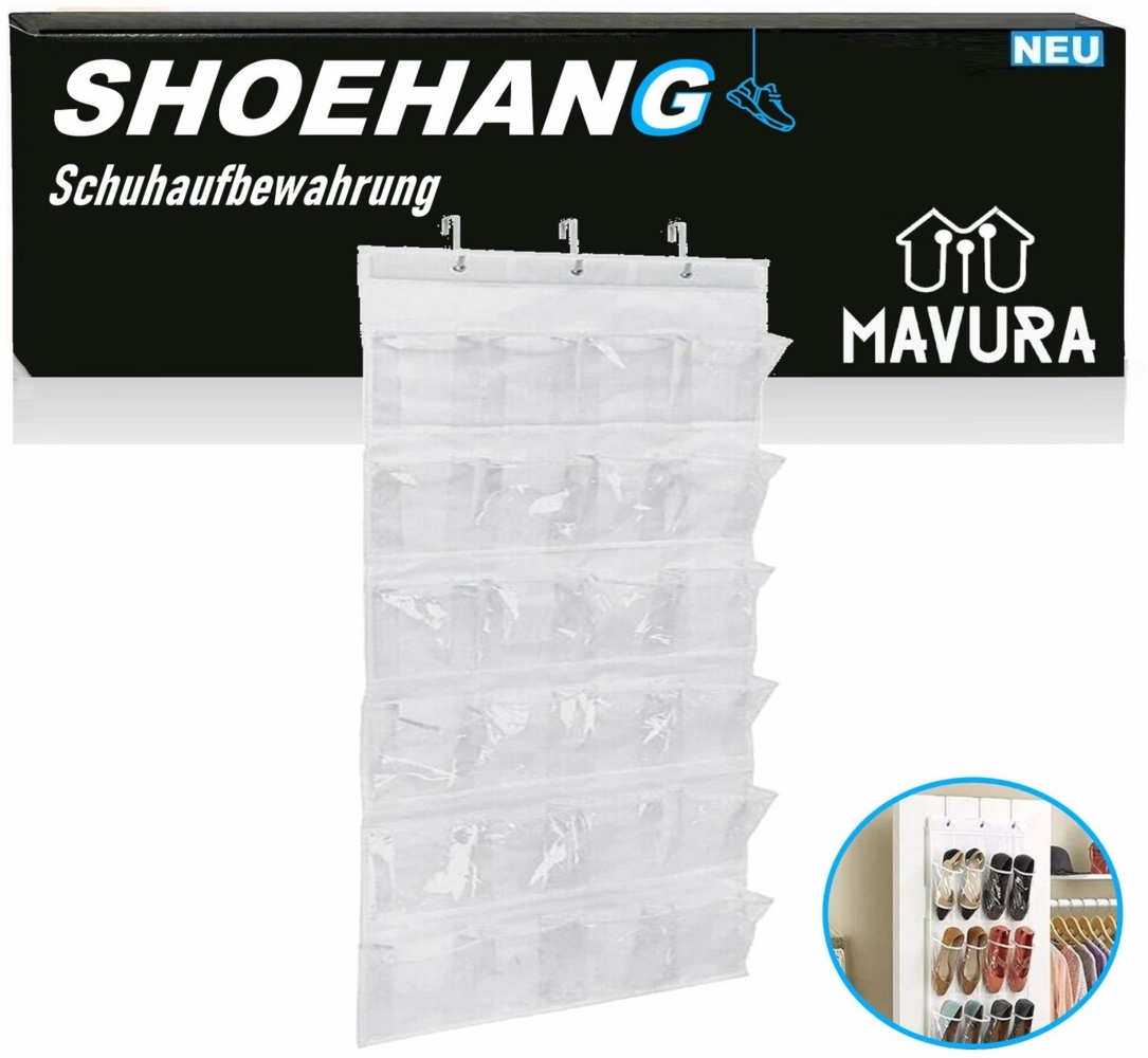 MAVURA Hängeregal SHOEHANG Schuhregal Hänge Organizer Schuh Regal Tür Schuhaufbewahrung, hängend 24 Fächer Schuhhalter Schuhschrank Camping Aufbewahrung Bild 1