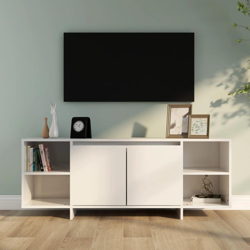 vidaXL TV-Schrank Hochglanz-Weiß 130x35x50 cm Holzwerkstoff 809590 Bild 1