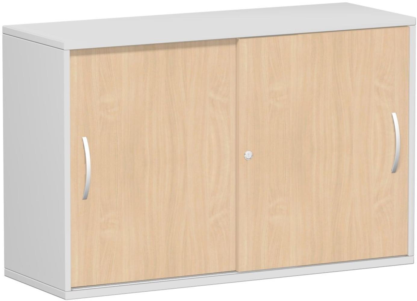 Schiebetürenschrank Oberboden 25 mm, 120x42x80cm, Buche Lichtgrau Bild 1