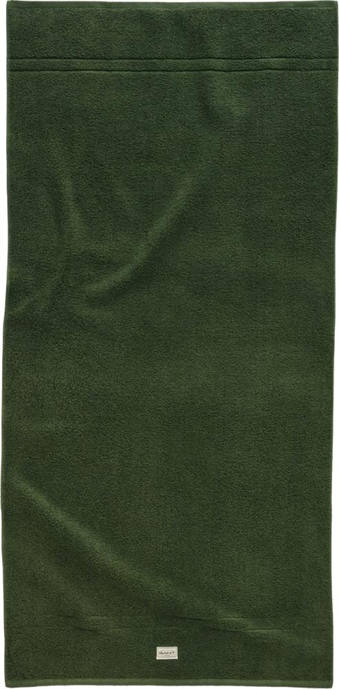 GANT Duschtuch - Premium Towel, Frottee, Bio-Baumwolle, Logo, uni Grün (Pine Green) 70x140cm Bild 1