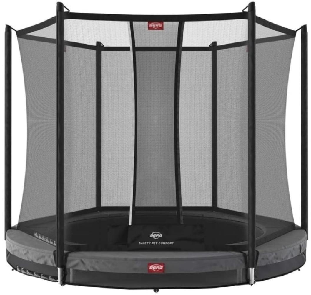 BERG Trampolin InGround rund 200 cm grau mit Sicherheitsnetz Comfort Favorit Bild 1