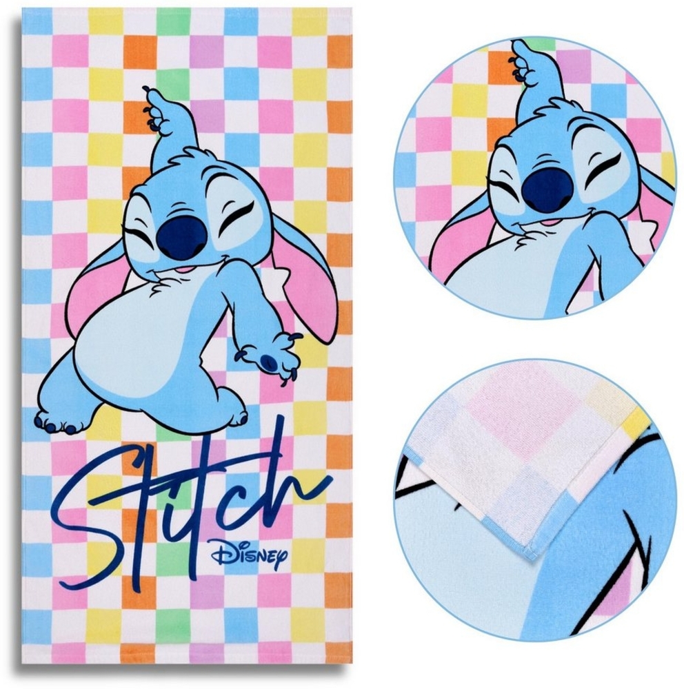 Sarcia. eu Badetücher DISNEY Stitch buntes Baumwollbadetuch 70x140 cm Bild 1