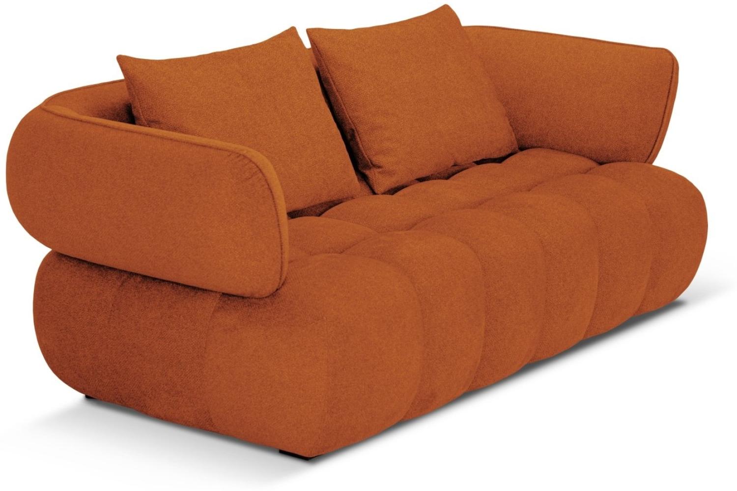 Micadoni Sofa Reese 2-Sitzer Strukturierter Samtstoff Terrakotta Bild 1