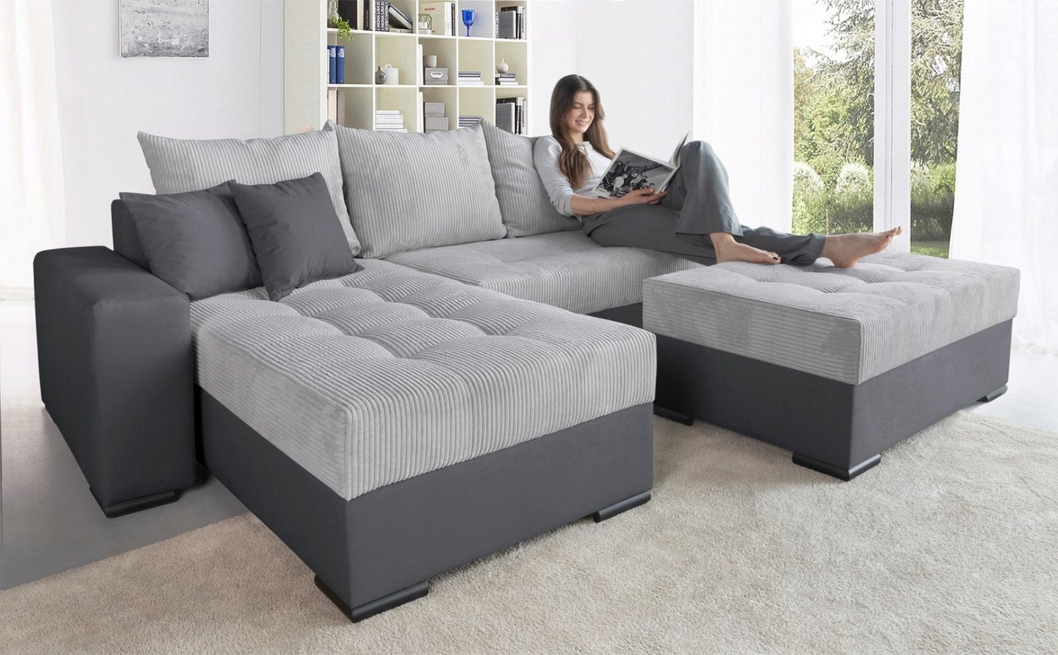 COLLECTION AB Ecksofa Josy L-Form, mit Bettfunktion und Bettkasten, Federkern Bild 1