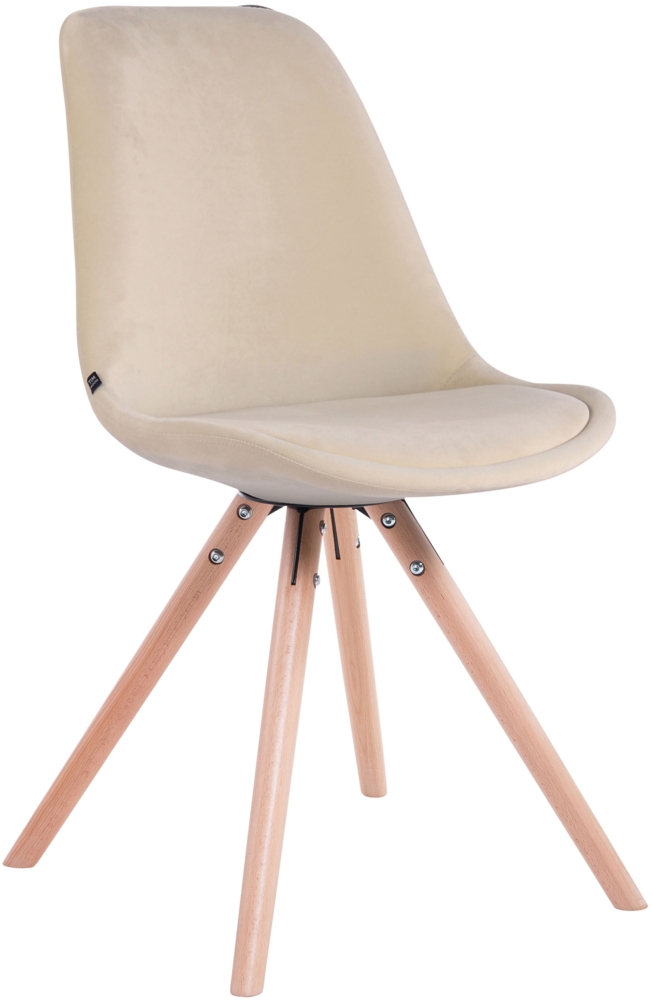 Besucherstuhl Toulouse Samt Rund natura creme Bild 1