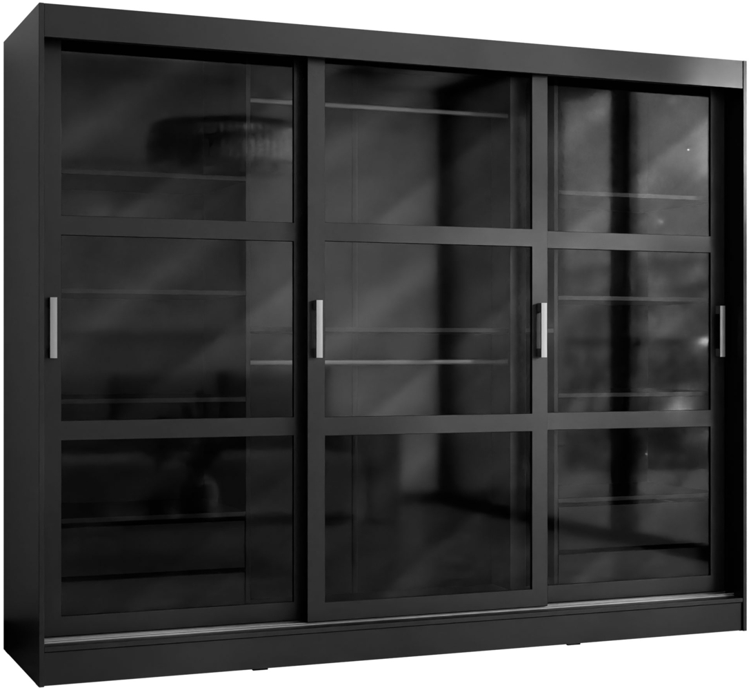 Kleiderschrank Norilo 250 (Farbe: Schwarz, ohne Beleuchtung) Bild 1