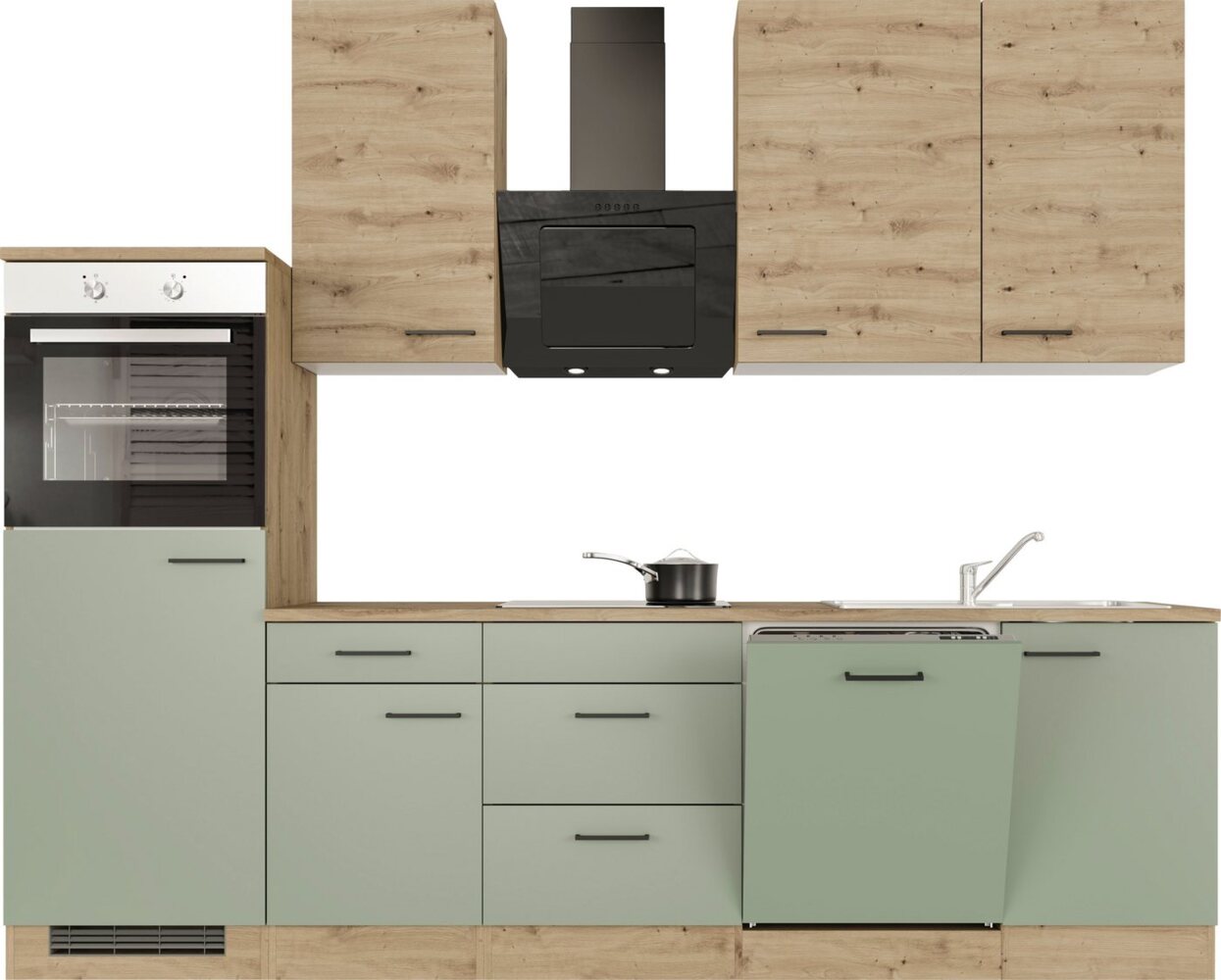 Flex-Well Küchenzeile Cara, mit und ohne E-Geräten erhältlich, Gesamtbreite 280 cm Bild 1