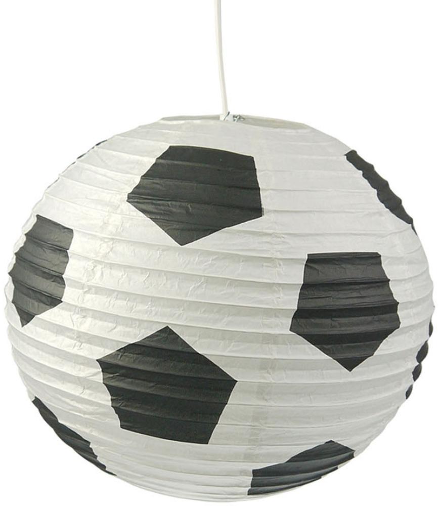 Kinder Papierlampe FUSSBALL Lampenschirm Ø 40cm Pendelleuchte mit Aufhängung Bild 1