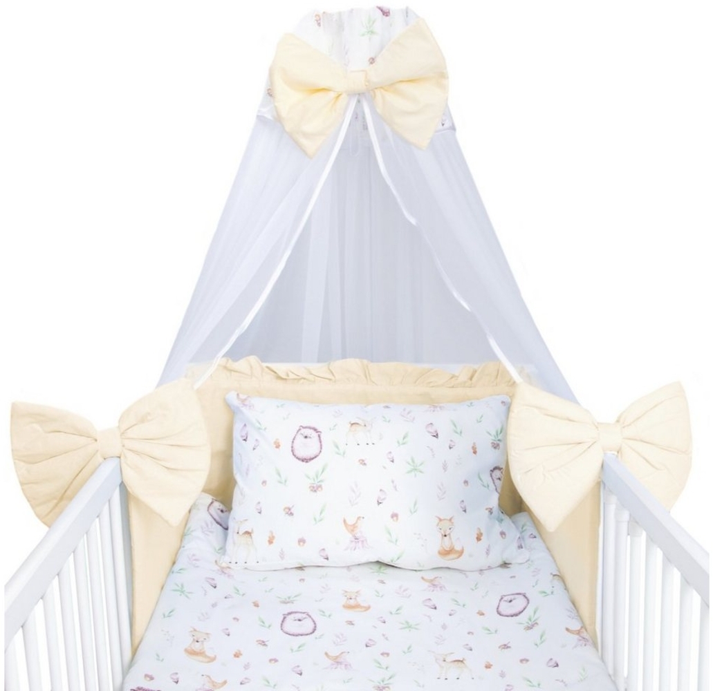 Amilian Babybettwäsche Kinderbettwäsche 100x135 Set - Kissenbezug 40x60 - Himmel, Chiffonhimmel, 7 teilig Bild 1