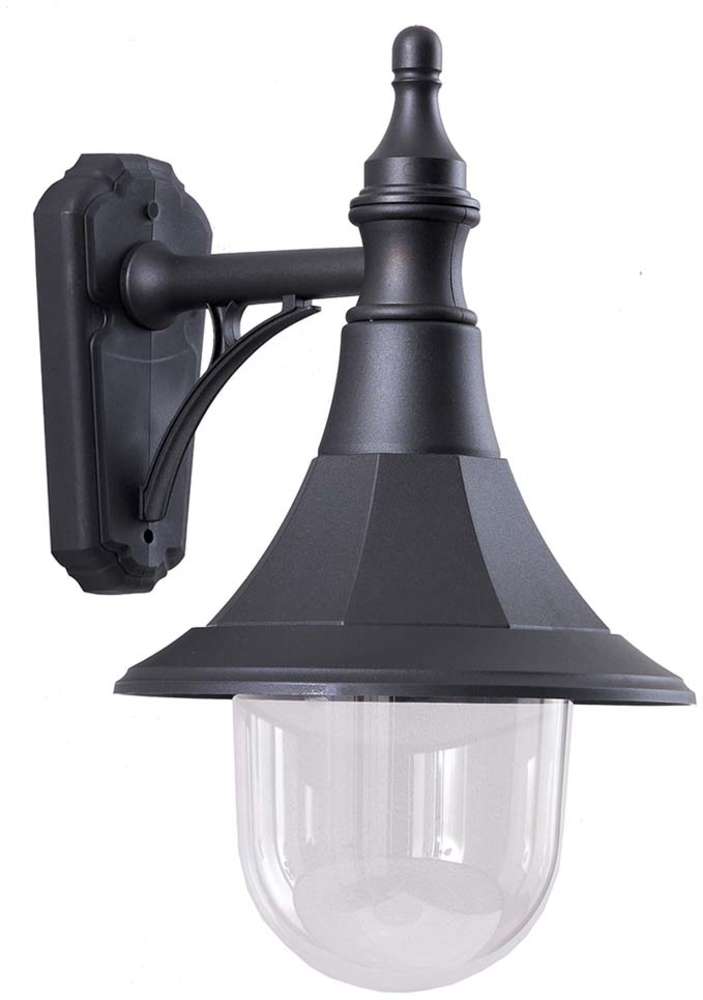 Außenleuchte, Wandlampe, H 41 cm, Schwarz Bild 1