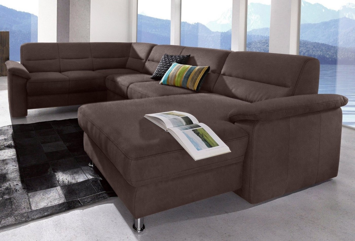 sit&more Wohnlandschaft Ascara U-Form, inklusive Boxspring/Federkern-Polsterung, wahlweise mit Bettfunktion Bild 1