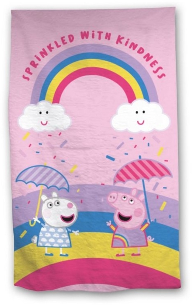 Peppa Pig Wutz Duschtuch Badetuch Strandtuch Velourstuch 70x140 cm Bild 1