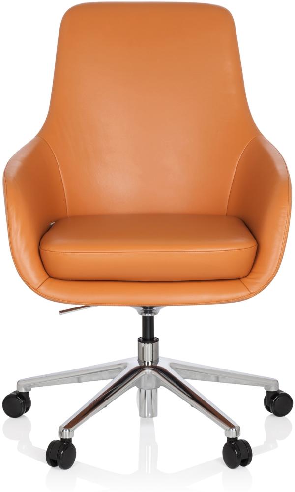 hjh OFFICE Profi Chefsessel BARENO Leder orange Bild 1