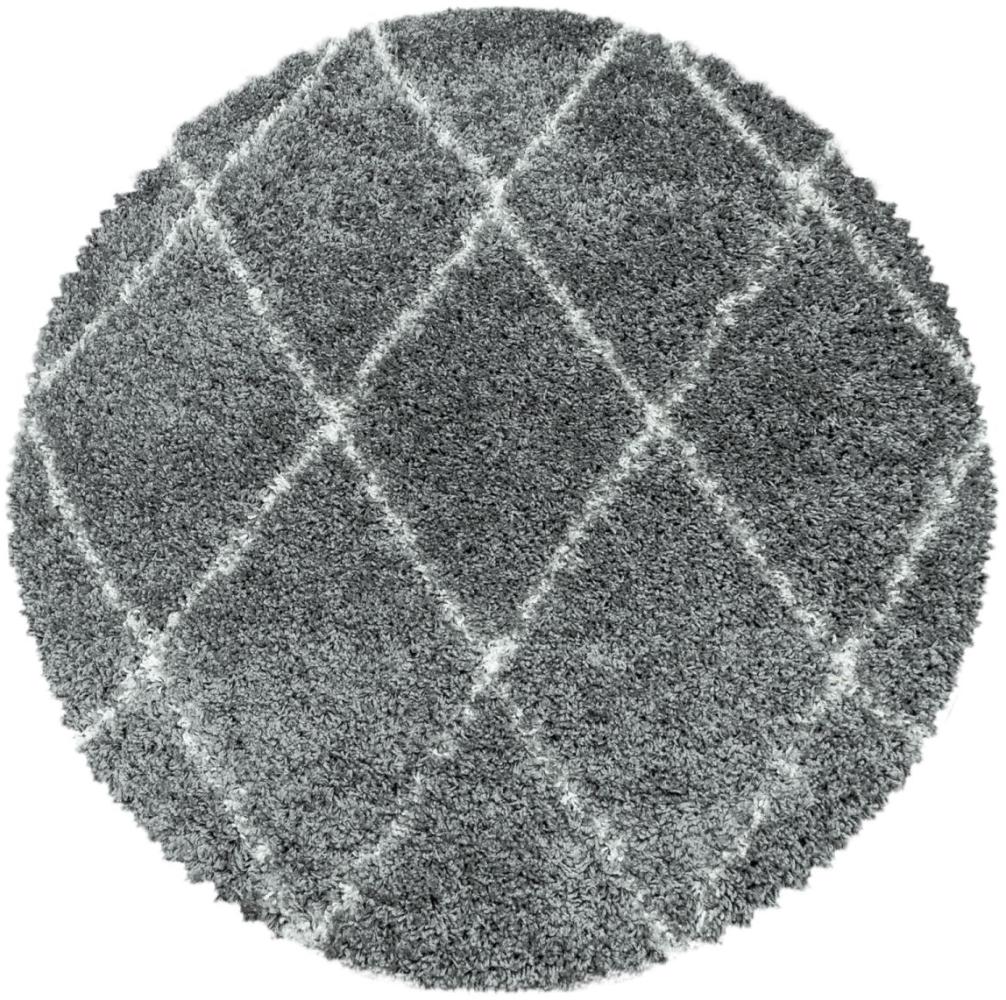 Teppich ALVOR GREY 120 X 120cm Rund Bild 1
