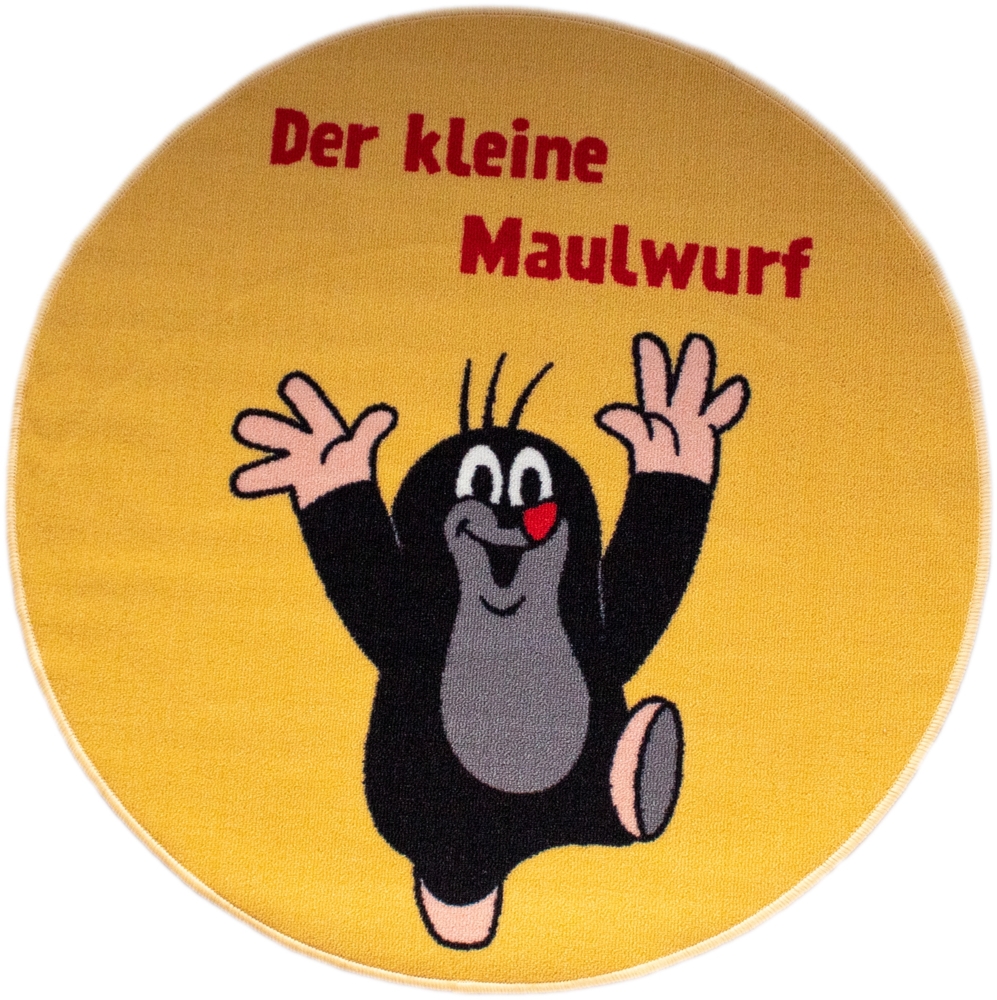 Der kleine Maulwurf Rund 100 cm Gelb Bild 1