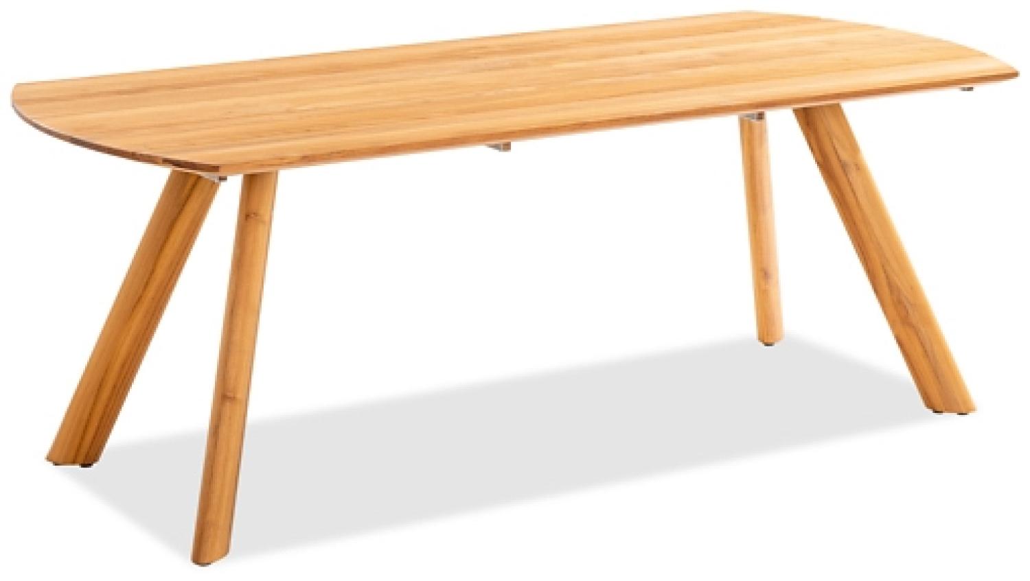 Nolan Dining Tisch braun Teak Massivholz Bild 1