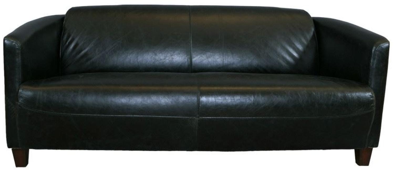 Clubsofa Rocket 3-Sitzer Leder "Belon-Black" Bild 1