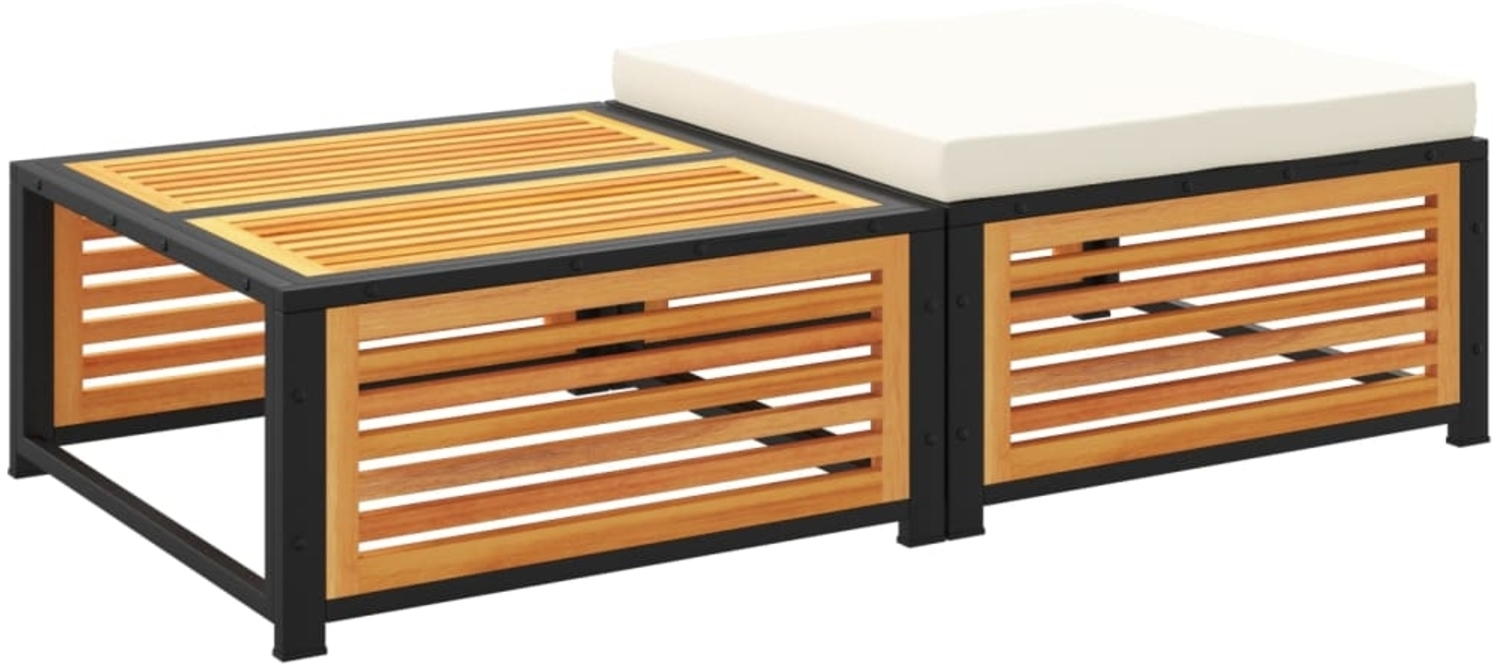 vidaXL Gartentisch mit Hocker Massivholz Akazie 367650 Bild 1