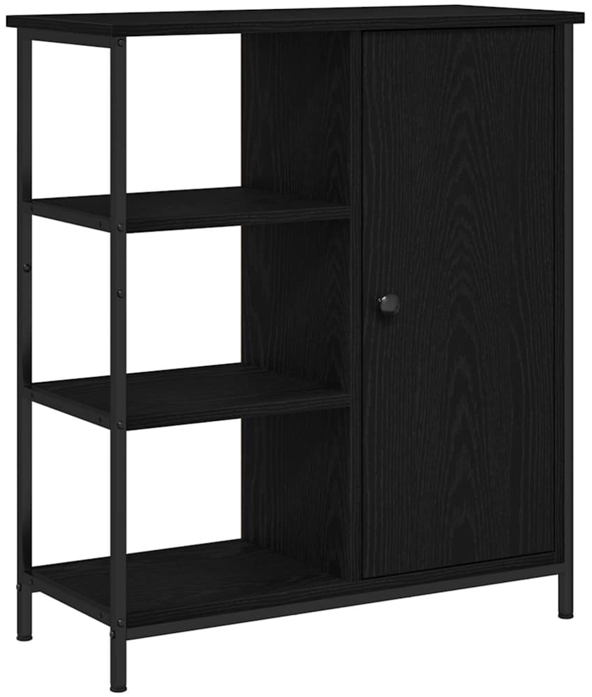 vidaXL Sideboard Schwarz Eichen-Optik 70 x 30 x 80 cm Holzwerkstoff 869090 Bild 1