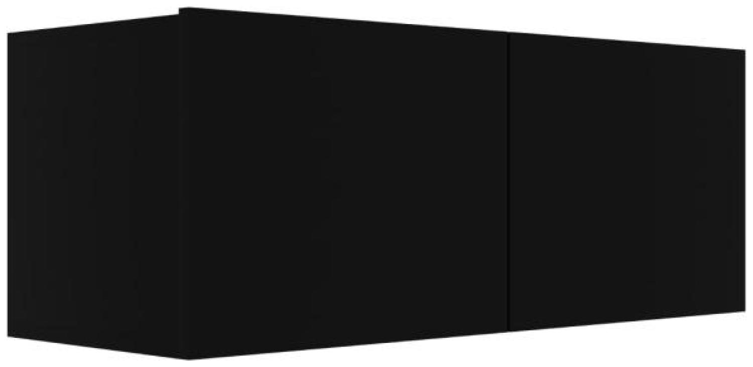 vidaXL TV-Schrank Schwarz 80x30x30 cm Holzwerkstoff 801473 Bild 1