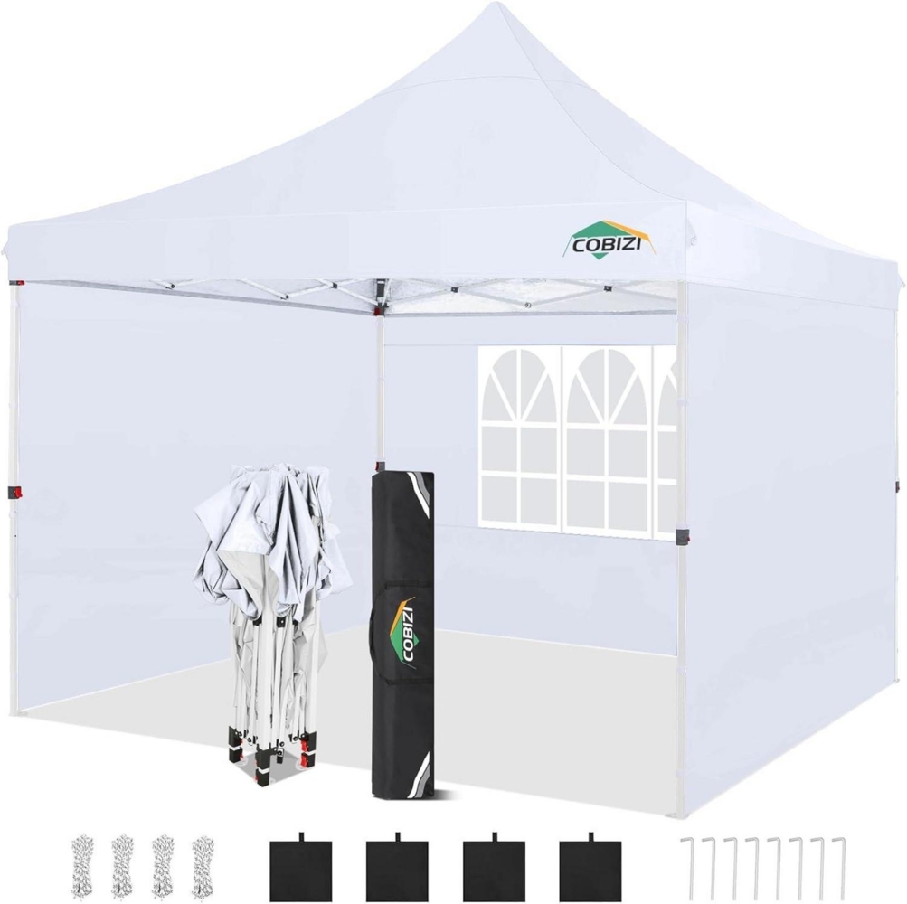 COBIZI Pavillon 3x3 Seitenwänden Sandsäcke wasserdicht stabil UV-Schutz Bild 1
